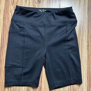 Tek Gear Girls Black Biker Shorts Small